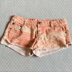 Low rise pink shorts